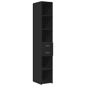Skříň highboard černá 30 x 42,5 x 185 cm kompozitní dřevo - obrázek 2