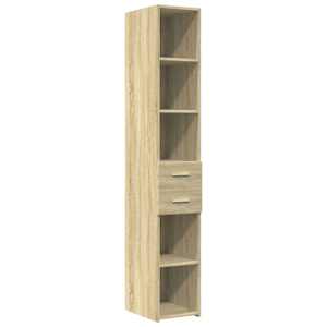 Skříň highboard dub sonoma 30 x 42,5 x 185 cm kompozitní dřevo - obrázek 2