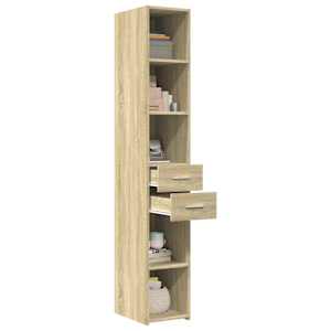 Skříň highboard dub sonoma 30 x 42,5 x 185 cm kompozitní dřevo - obrázek 3