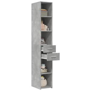 Skříň highboard betonově šedá 30x42,5x185 cm kompozitní dřevo - obrázek 3