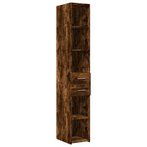 Skříň highboard kouřový dub 30 x 42,5 x 185 cm kompozitní dřevo - obrázek 2