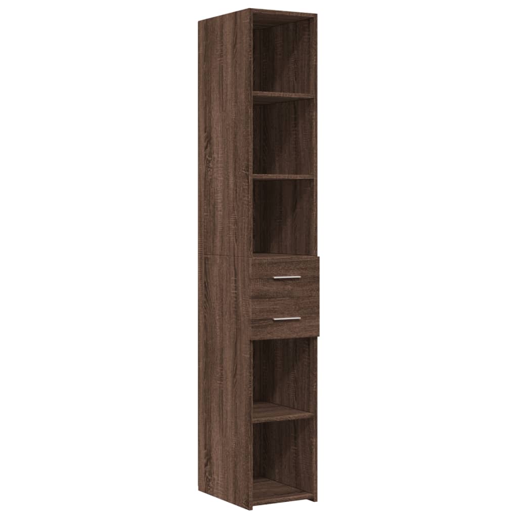 vidaXL Skříň highboard hnědý dub 30 x 42,5 x 185 cm kompozitní dřevo