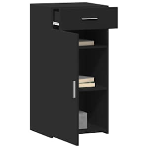 vidaXL Dulap, negru, 45x42,5x93 cm, lemn prelucrat