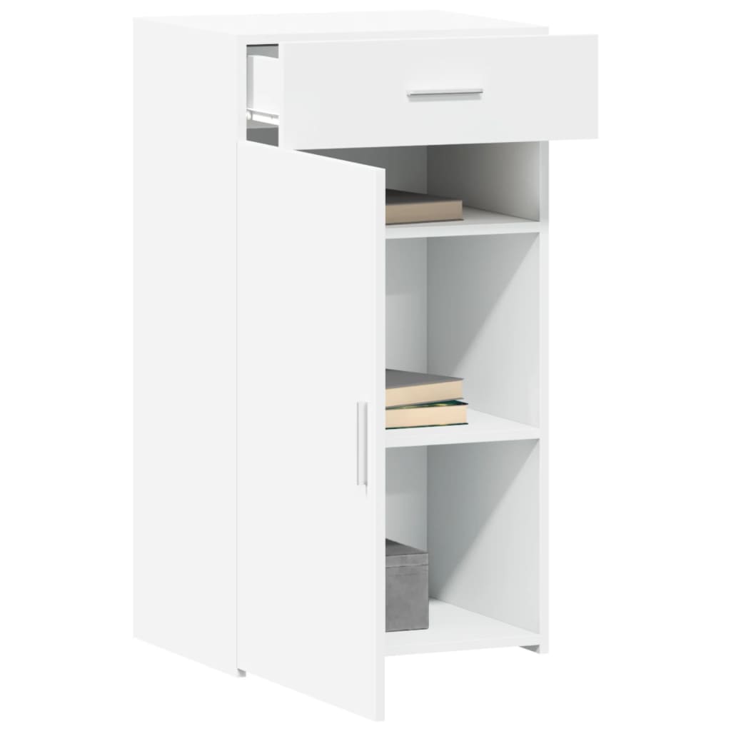 vidaXL Dressoir 50x42,5x93 cm bewerkt hout wit afbeelding