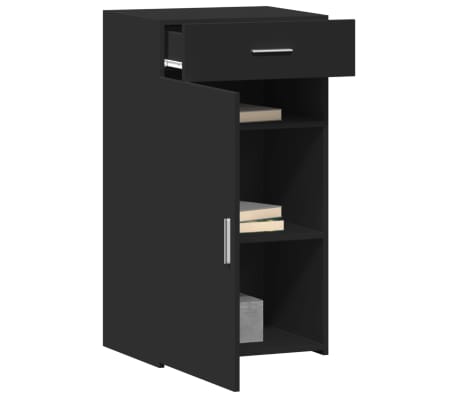 vidaXL Buffet noir 50x42,5x93 cm bois d'ing&eacute;nierie