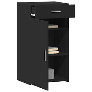 vidaXL Buffet noir 50x42,5x93 cm bois d'ing&eacute;nierie