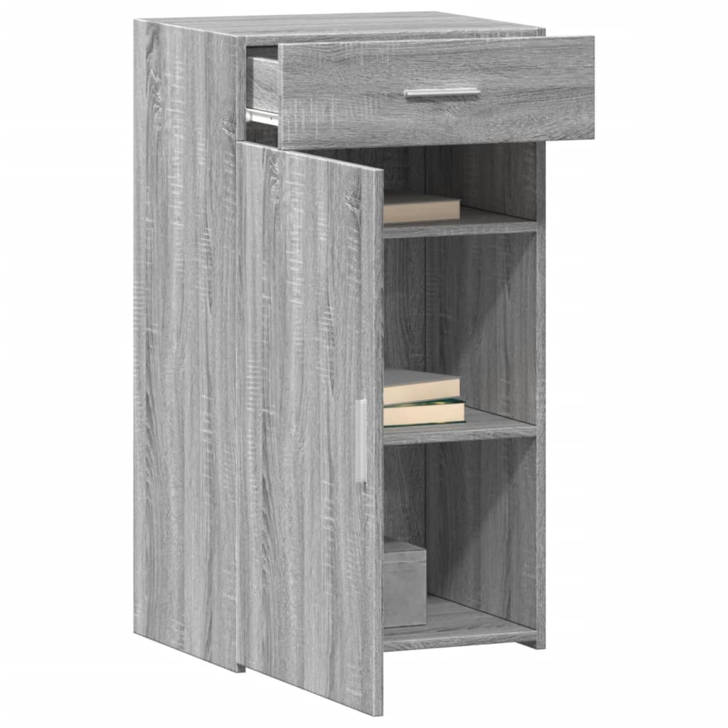 vidaXL Dressoir 50x42,5x93 cm bewerkt hout grijs sonoma eikenkleurig afbeelding