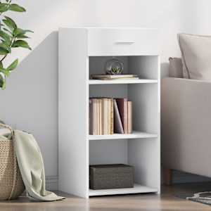 Komoda bela 45x42,5x93 cm inženirski les