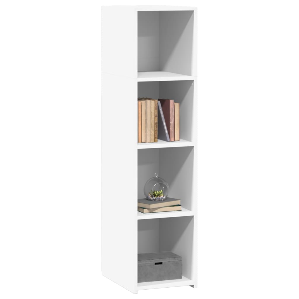 vidaXL Hoge kast 30x41x124 cm bewerkt hout wit afbeelding