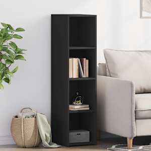 Skříň highboard černá 30 x 41 x 124 cm kompozitní dřevo - obrázek 1