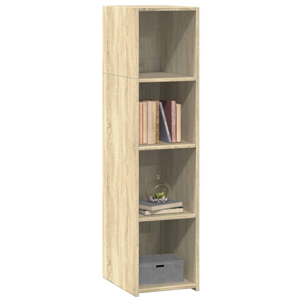 vidaXL Hoge kast 30x41x124 cm bewerkt hout sonoma eikenkleurig afbeelding