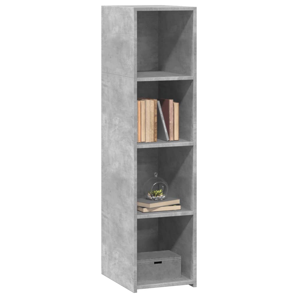 vidaXL Hoge kast 30x41x124 cm bewerkt hout betongrijs afbeelding