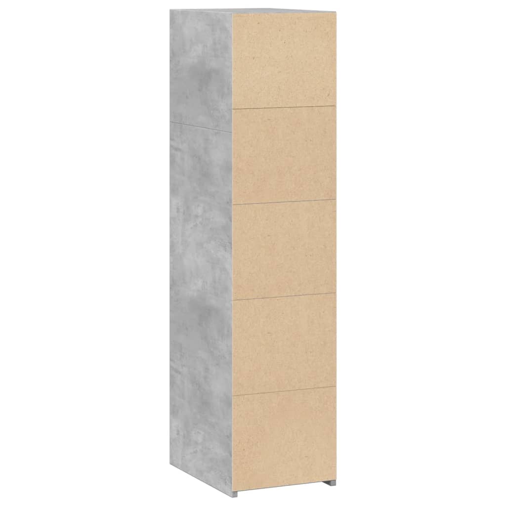 vidaXL Hoge kast 30x41x124 cm bewerkt hout betongrijs grijs, foto 4