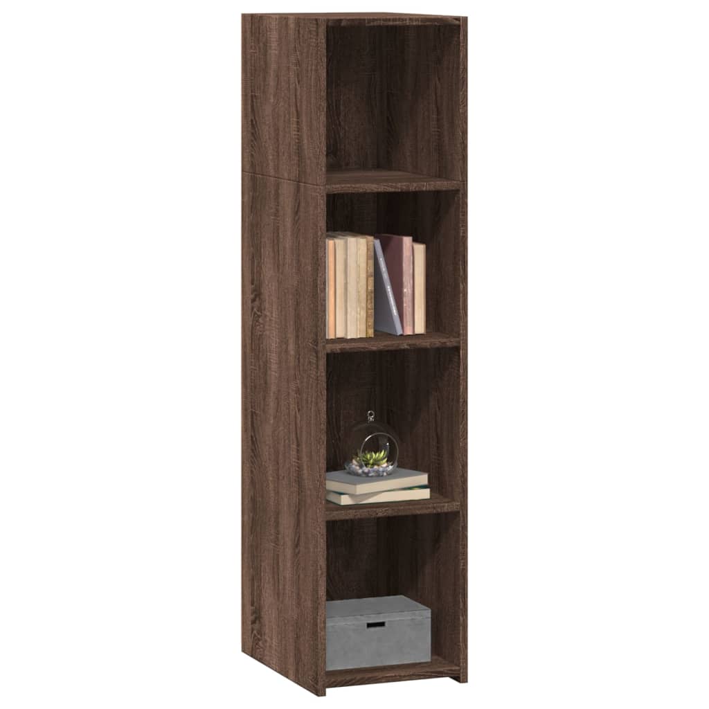 vidaXL Hoge kast 30x41x124 cm bewerkt hout bruin eikenkleur afbeelding