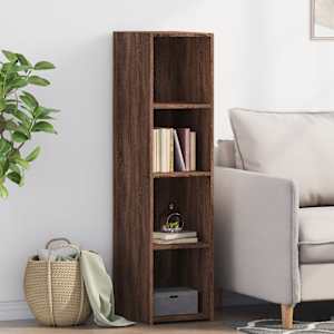 Skříň highboard hnědý dub 30 x 41 x 124 cm kompozitní dřevo - obrázek 1