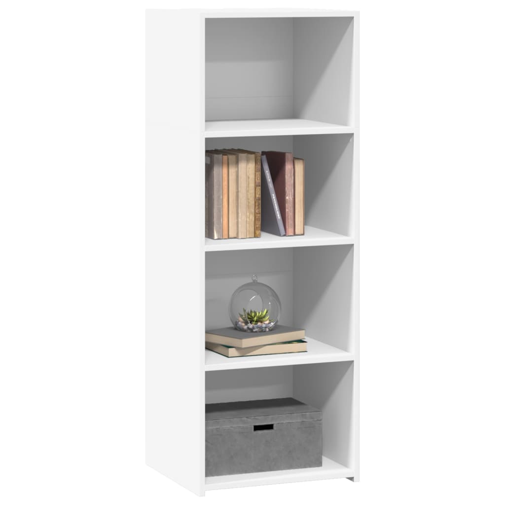vidaXL Hoge kast 45x41x124 cm bewerkt hout wit afbeelding