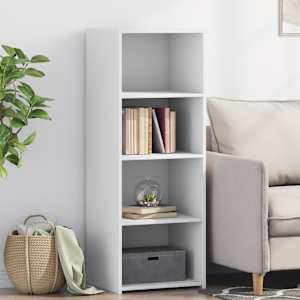 Visoka omara bela 45x41x124 cm inženirski les