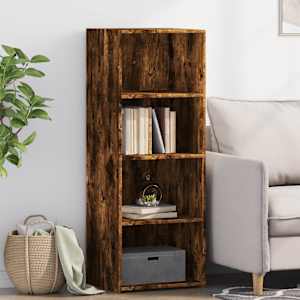 Visoka omara dimljeni hrast 45x41x124 cm inženirski les