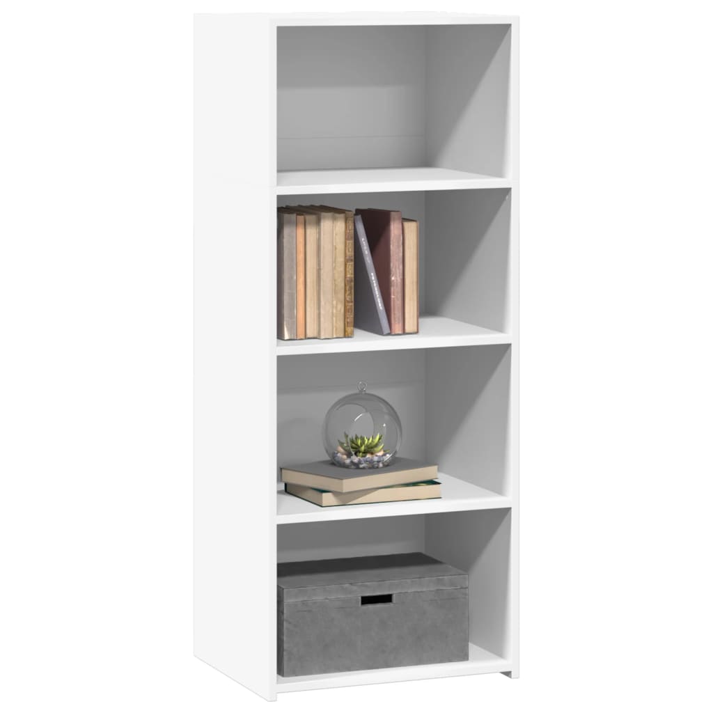 vidaXL Hoge kast 50x41x124 cm bewerkt hout wit afbeelding