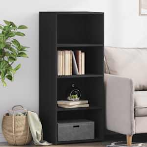 Skříň highboard černá 50 x 41 x 124 cm kompozitní dřevo - obrázek 1