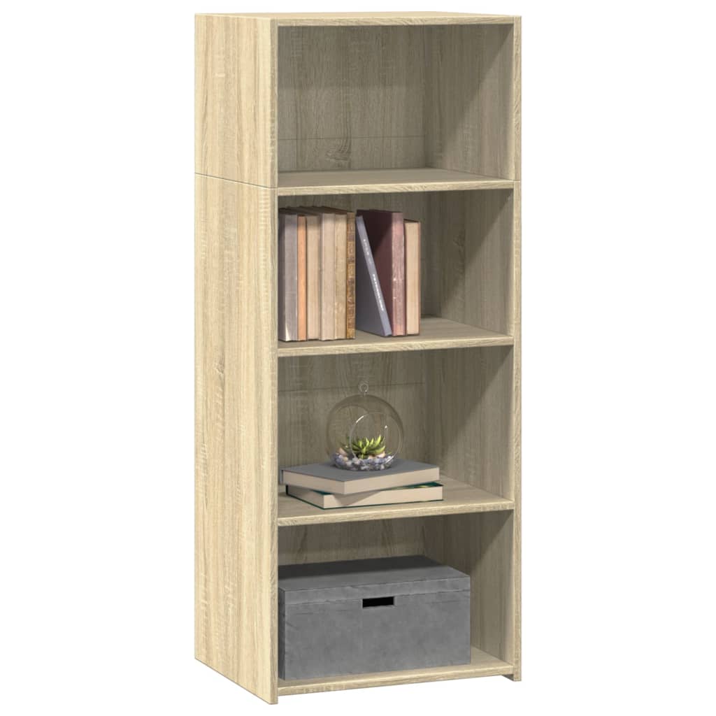 vidaXL Hoge kast 50x41x124 cm bewerkt hout sonoma eikenkleurig afbeelding