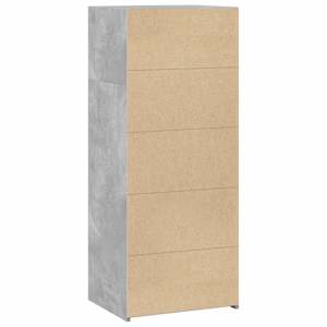 Skříň highboard betonově šedá 50 x 41 x 124 cm kompozitní dřevo - obrázek 6