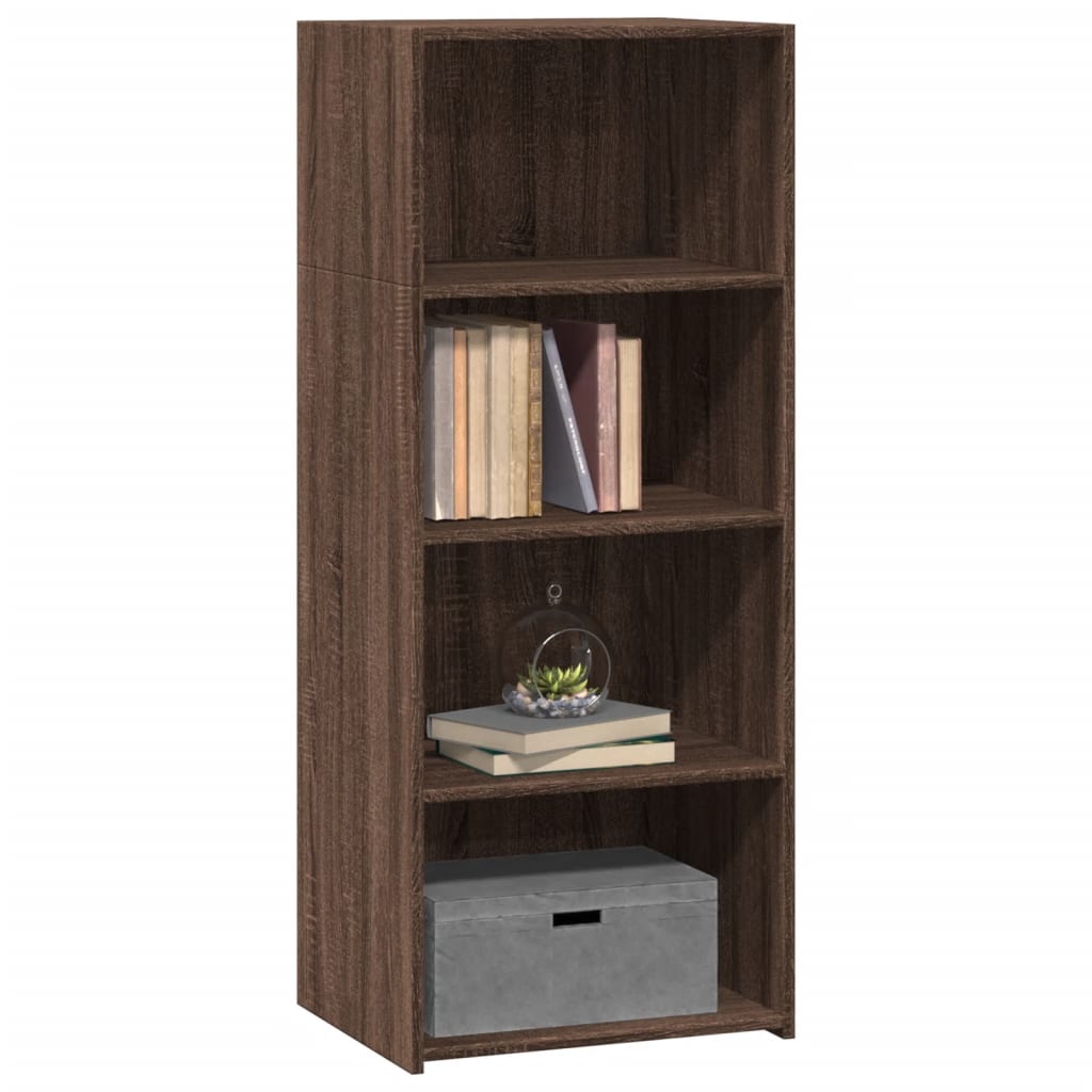 vidaXL Hoge kast 50x41x124 cm bewerkt hout bruin eikenkleur afbeelding