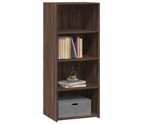 vidaXL Hoge kast 50x41x124 cm bewerkt hout bruin eikenkleur