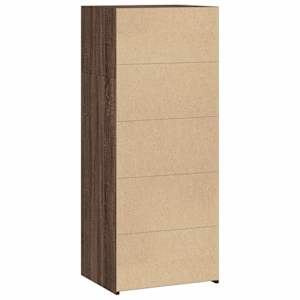 Skříň highboard hnědý dub 50 x 41 x 124 cm kompozitní dřevo - obrázek 6