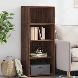 Skříň highboard hnědý dub 50 x 41 x 124 cm kompozitní dřevo - obrázek 1