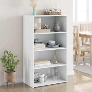 Visoka omara bela 70x41x124 cm inženirski les