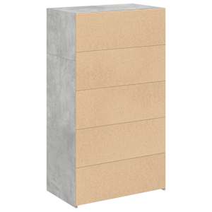 Skříň highboard betonově šedá 70 x 41 x 124 cm kompozitní dřevo - obrázek 6