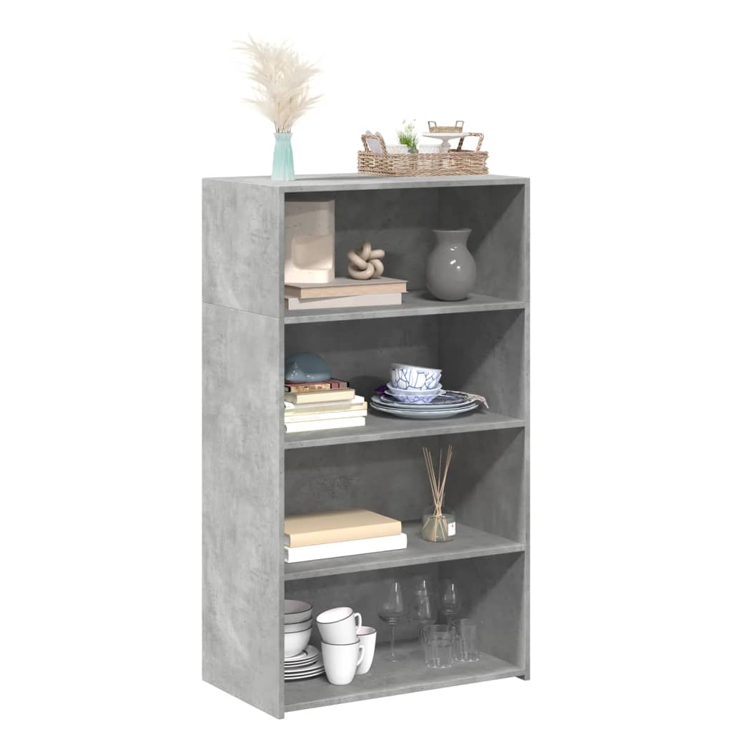 vidaXL Highboard Betongrau 70x41x124 cm Holzwerkstoff