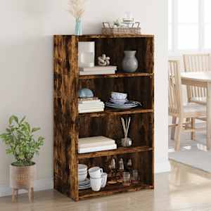 Skříň highboard kouřový dub 70 x 41 x 124 cm kompozitní dřevo - obrázek 1