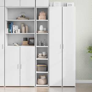 Skříň highboard bílá 30 x 41 x 185 cm kompozitní dřevo - obrázek 1