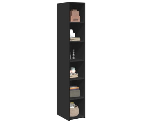 vidaXL Dulap &icirc;nalt, negru, 30x41x185 cm, lemn prelucrat