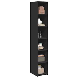vidaXL Dulap &icirc;nalt, negru, 30x41x185 cm, lemn prelucrat