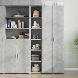Skříň highboard betonově šedá 30 x 41 x 185 cm kompozitní dřevo - obrázek 1