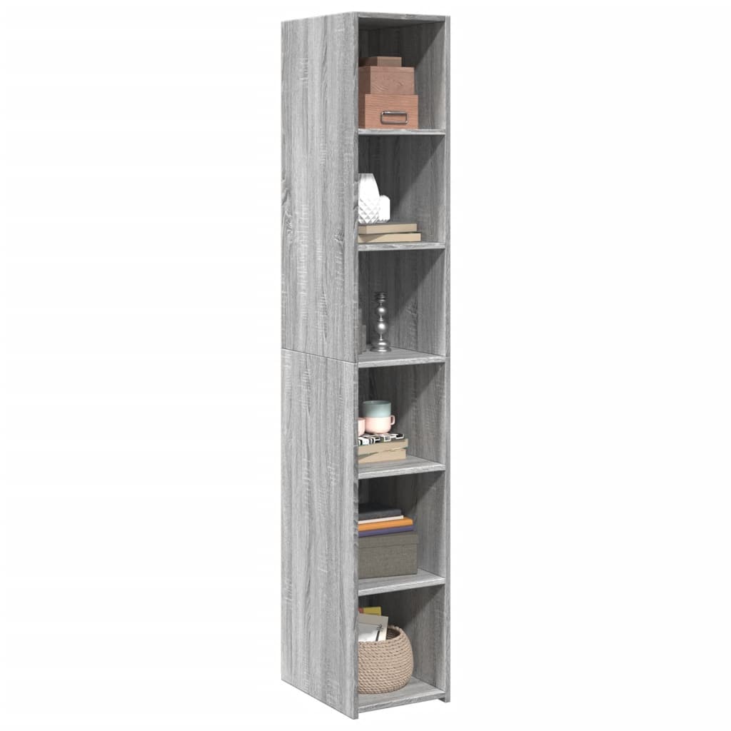 Thumbnail - vidaXL Highboard Grau Sonoma-Eiche 30x41x185 cm Holzwerkstoff