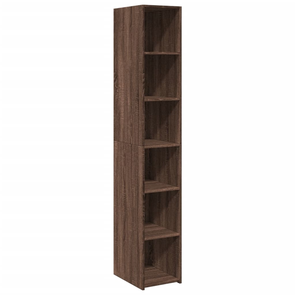 vidaXL Skříň highboard hnědý dub 30 x 41 x 185 cm kompozitní dřevo