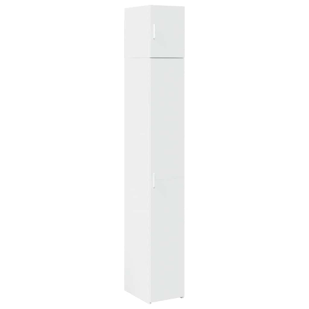 E-shop vidaXL Úzka úložná skrinka biela 30x42,5x225 cm kompozitné drevoÚ