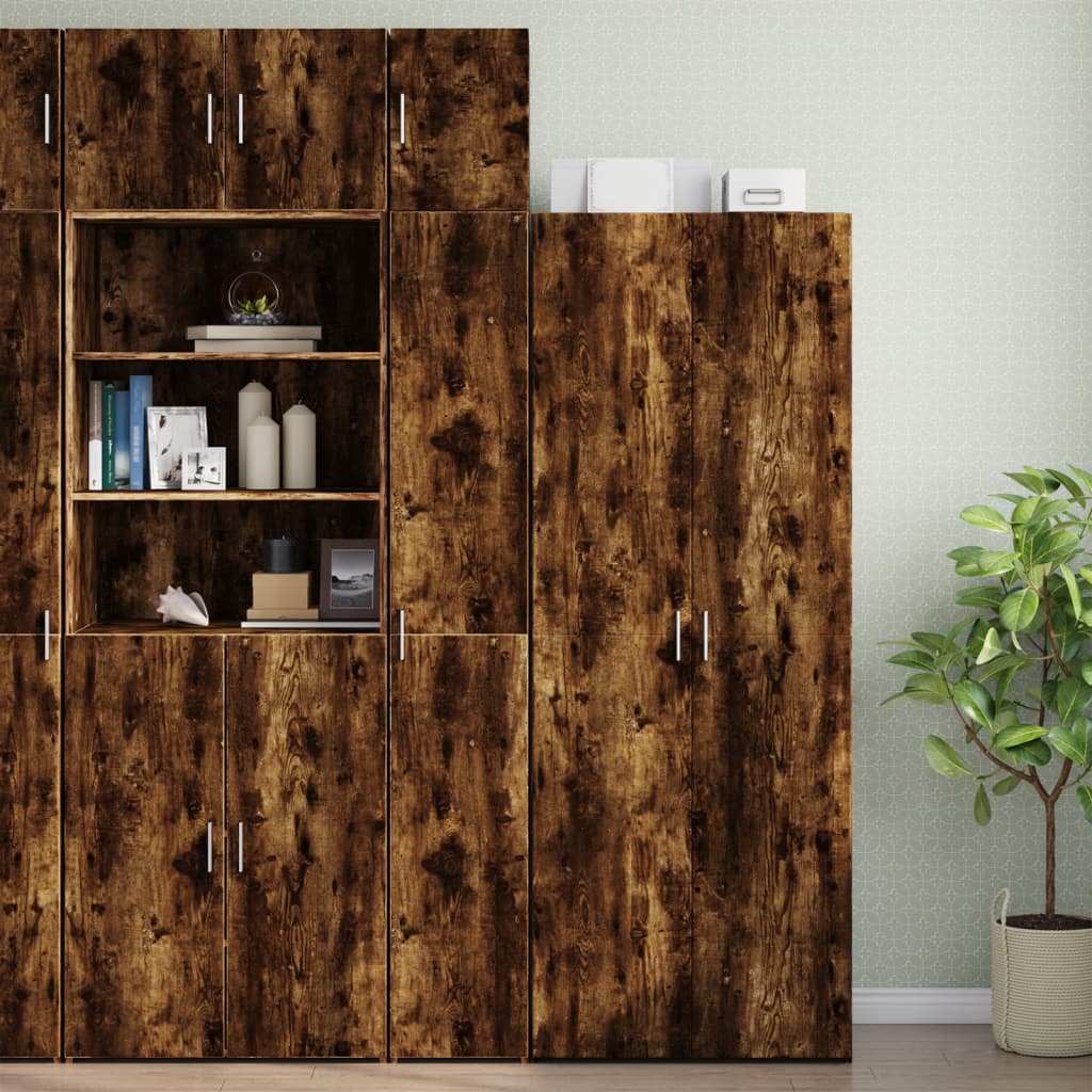 Hochschrank Schmal Räuchereiche 30×42,5×225 cm Holzwerkstoff