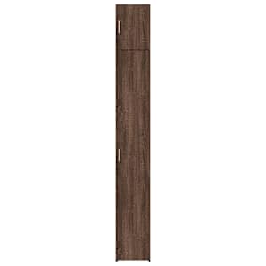 Úzká úložná skříňka hnědý dub 30x42,5x225 cm kompozitní dřevo - obrázek 4