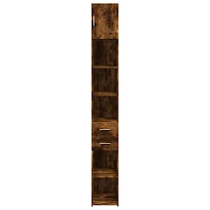 Úzká úložná skříňka kouřový dub 30x42,5x225 cm kompozitní dřevo - obrázek 4