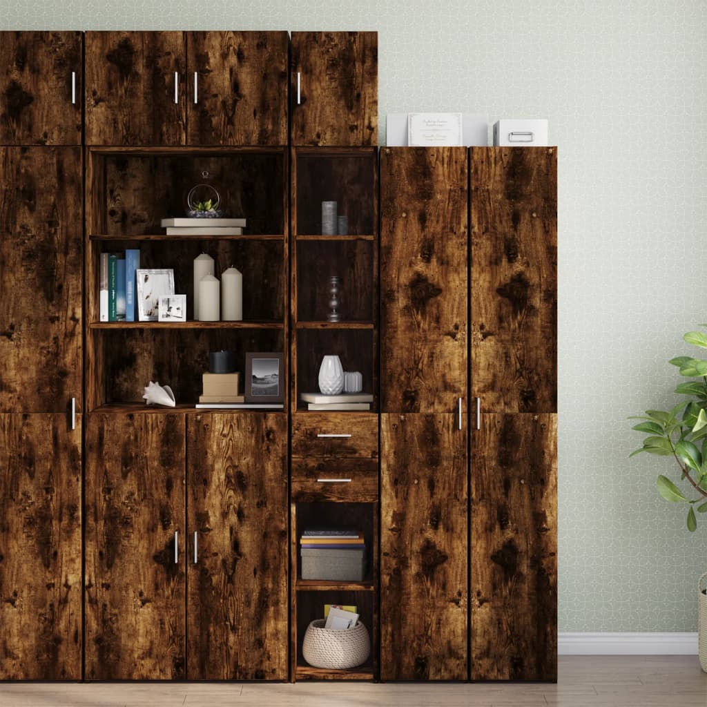 Hochschrank Schmal Räuchereiche 30×42,5×225 cm Holzwerkstoff