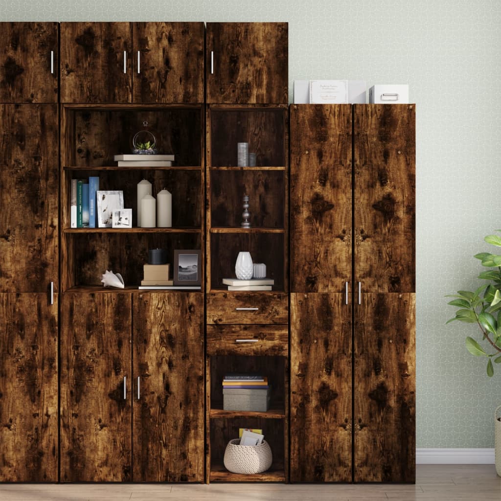 Hochschrank Schmal Räuchereiche 40×42,5×225 cm Holzwerkstoff