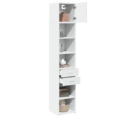 vidaXL Armoire de rangement mince blanc 40x42,5x225 cm