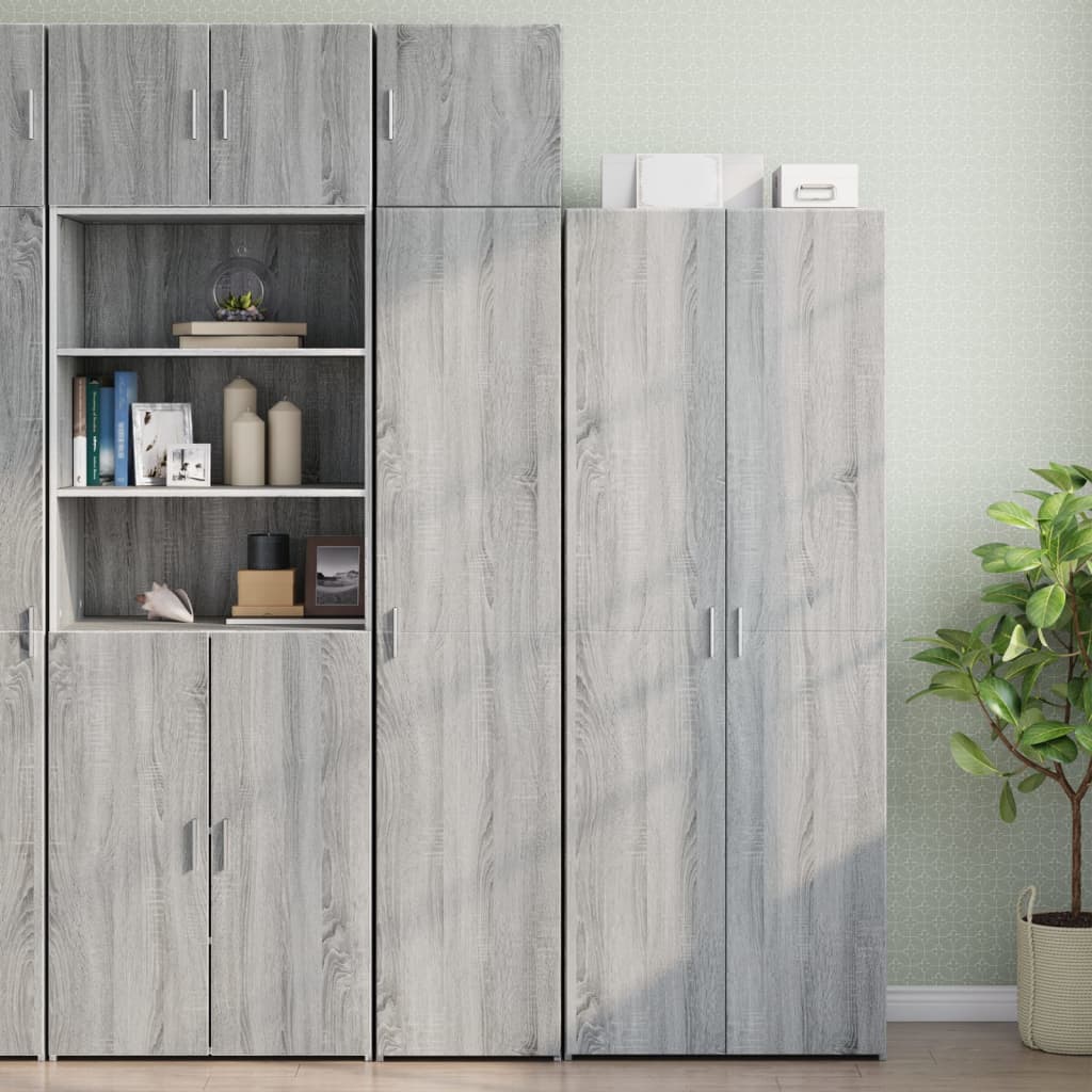 Hochschrank Schmal Grau Sonoma 40×42,5×225 cm Holzwerkstoff