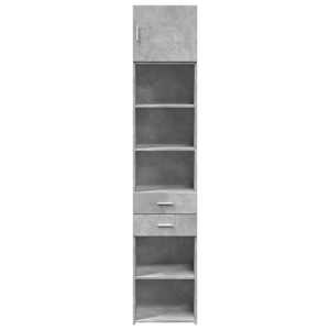 Úložná skříňka betonově šedá 45x42,5x225 cm kompozitní dřevo - obrázek 4