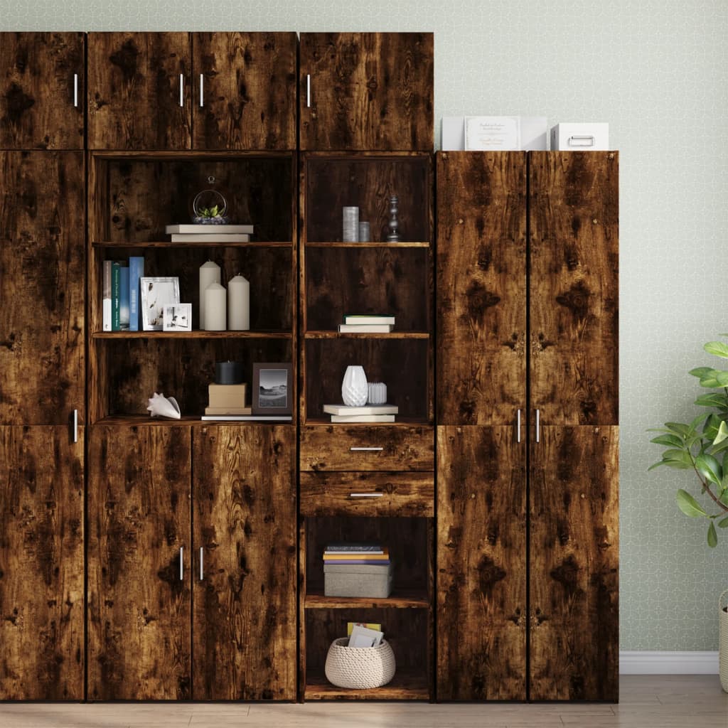 Hochschrank Schmal Räuchereiche 45×42,5×225 cm Holzwerkstoff